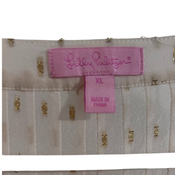 Lily P Ivory Shell with Gold Accents - Picture 2 of 7